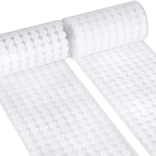 Miniatura 12 de 400 piezas (200 pares de juegos) gancho trasero adhesivo de 0.59 pulgadas de diámetro, cintas autoadhesivas de puntos para manualidades, oficina