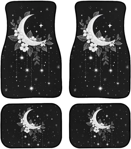 Miniatura 12 de YSTARDREAM Alfombrillas de hongo estrellado para automóvil para todas las estaciones para mujeres y hombres, alfombras de coche estrelladas