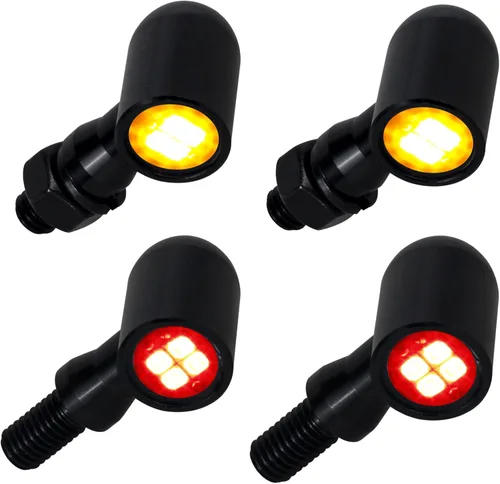 Miniatura 7 de Señales de Giro Delanteras y Traseras para Motocicleta Kit Universal de Señales de Giro LED Mini Intermitentes Compatibles con Harley Honda Suzuki