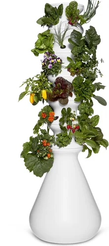 Miniatura 8 de Kit de inicio Farmstand con anillos luminosos y 18 créditos para plántulas Pequeño kit de sistema de cultivo hidropónico Torre de maceta