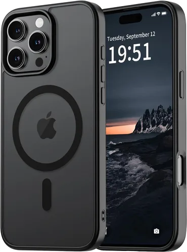 Miniatura 56 de vnnink para iPhone 12 y iPhone 12 Pro, funda de teléfono celular translúcida con protección contra caídas de grado militar, mate magnética