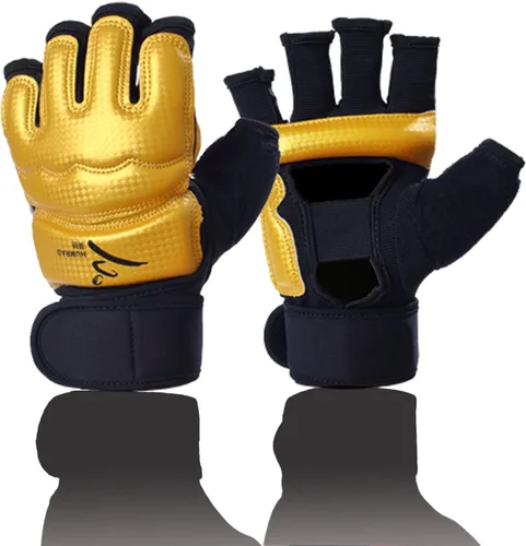 Miniatura 10 de Guantes de boxeo de kickboxing, guantes de boxeo para hombres, mujeres, niños, medio dedo, saco de boxeo, guantes de lucha para hombres y mujeres
