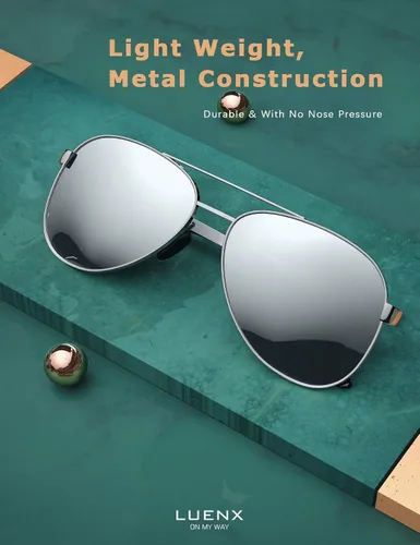 Miniatura 3 de LUENX - Lentes de sol polarizadas con protección UV 400 para hombre y mujer, incluye funda
