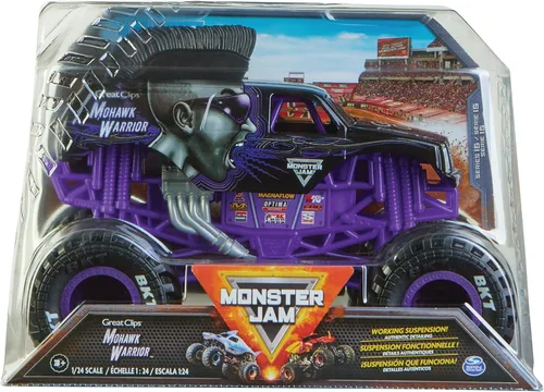 Miniatura 6 de Monster Jam, Camión monstruo dragón oficial, vehículo fundido a presión, escala 1:24