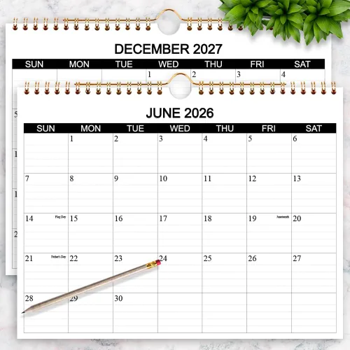 Miniatura 6 de Calendario 2026 – Calendario de pared 2026 desde enero de 2026 a diciembre de 2026, calendario de 12 meses con papel grueso para planificar en casa