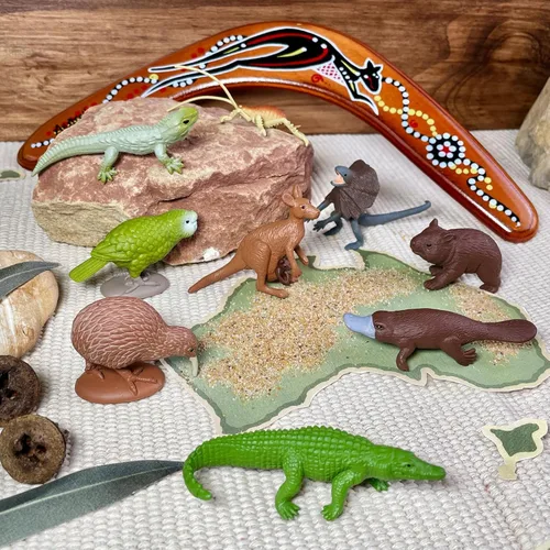 Miniatura 5 de Safari Ltd. Figuras de juguete del continente australiano Colección TOOB No tóxicas y sin BPA Animales de juguete Adecuadas para edades de 3