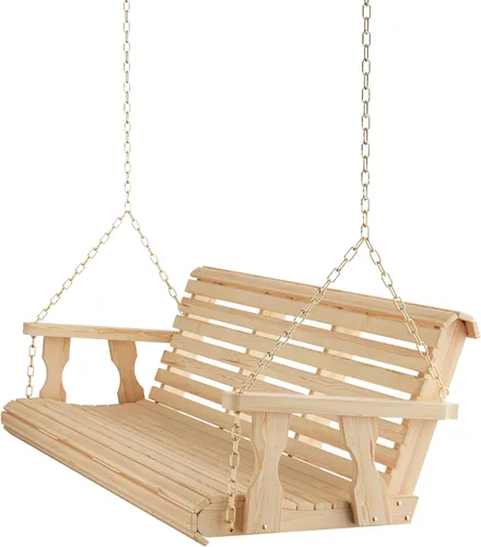 Miniatura 26 de Amish Casual resistente con inclinación hacia atrás, columpio de 3 pies para pórtico de madera en tinte cedro, auténtica artesanía Amish de pino