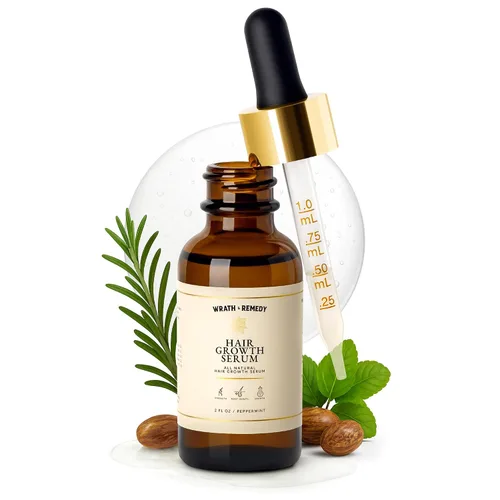 Suero para el crecimiento del cabello para mujeres y hombres — USDA Organic, 10 en 1 Tricho10™ suero para el cuero cabelludo para un cabello más