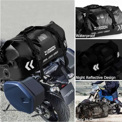 Miniatura 6 de Bolsa de lona impermeable, bolsa seca de viaje ligera con tamaños de 40 L66 L, gran espacio de almacenamiento, correas y asas duraderas