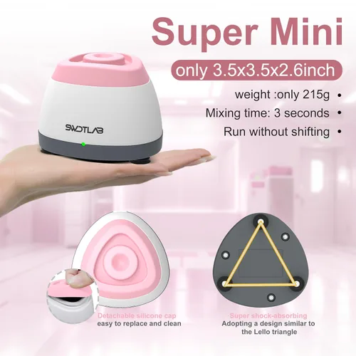 Miniatura 4 de Mezclador Vortex 3500rpm, Agitador de Esmalte de Uñas, Agitador de Pegamento y Mezclador de Pintura para Esmalte en Gel, Pinturas Acrílicas
