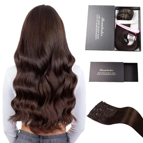 Miniatura 15 de 8Pcs Clip in Hair Extensions Real Human Hair, 140G 18 Inch Ash Blonde Mix Bleach Blonde 18P613