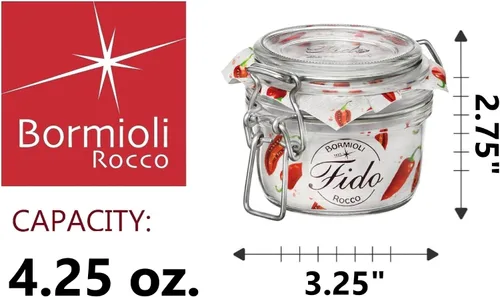 Miniatura 2 de Bormioli Rocco Fido - Tarro transparente, 4.25 onzas (141370M04321990)