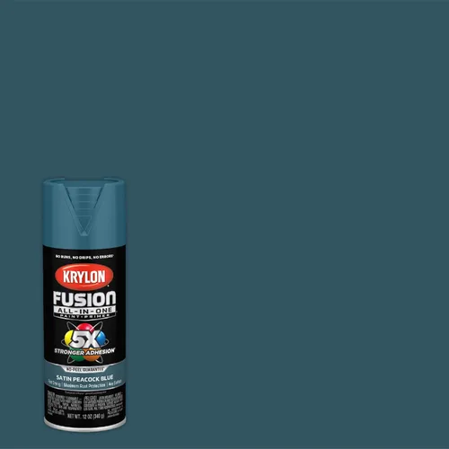 Miniatura 107 de Krylon Fusion - Pintura en aerosol adhesiva todo en uno para uso en interiores y exteriores, 12 onzas, aluminio