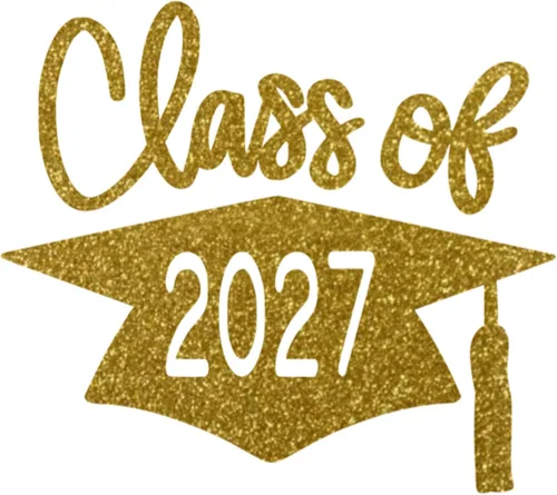 Miniatura 20 de Class Of 2027 - Calcomanía de vinilo para gorra de graduación, transferencia de camisetas de graduación, parche de camisa de graduado de bricolaje