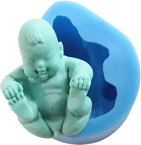 Miniatura 3 de Funshowcase Molde de silicona para dulces de bebé niño para bautizo, decoración de pasteles de baby shower, decoración de cupcakes #219 Baby Boy