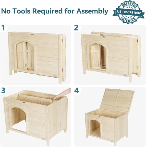 Miniatura 2 de Petsfit Caja de arena plegable, no requiere herramientas para el montaje, caja de arena para gatos, muebles ocultos, se adapta a la mayoría de cajas