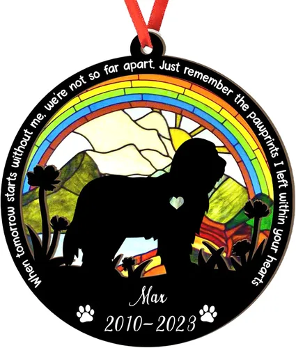 Miniatura 67 de Adorno personalizado para atrapasoles de sabueso afgano, adorno de Navidad de sabueso afgano, regalo para perro amante, sabueso afgano conmemorativo