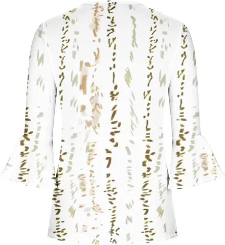 Miniatura 17 de Ceboyel Blusa tipo túnica con estampado floral para mujer, con botones, estilo Henley, con manga de codo, casual, trajes de moda para mujer