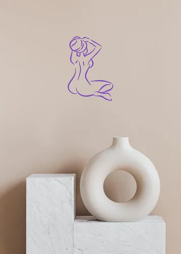 Miniatura 7 de Naked girl wall decor bathroom mural bedroom wall decal romantic wall sticker m297 (22 in x 15 in, lime green)