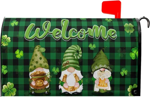 Miniatura 14 de Funda magnética para buzón de otoño, camión, tamaño estándar de 18 x 21 pulgadas, diseño de calabazas de Acción de Gracias, cosecha, hojas de arce