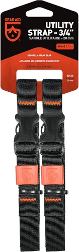Miniatura 13 de GEAR AID Correas de uso general con hebilla de liberación lateral, asegura y comprime equipamiento de camping, ciclismo, caza, navegación, ancho