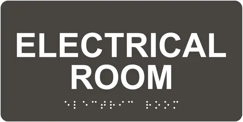 Miniatura 8 de ComplianceSigns. com - Letrero eléctrico para habitación, Braille y letras elevadas que cumplen con la ADA, 8 x 4 pulgadas, acrílico blanco sobre