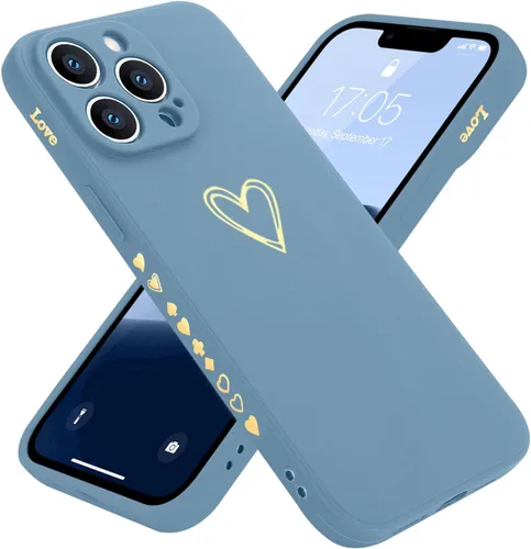 Miniatura 10 de Teageo Funda compatible con iPhone 13 Pro de 6.1 pulgadas para mujeres y niñas, bonito corazón de amor de lujo