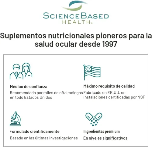 Miniatura 9 de ScienceBased Health MacularProtect Complete - Suplemento de salud ocular AREDS 2 y multivitamínico diario - Más de 30 nutrientes con luteína