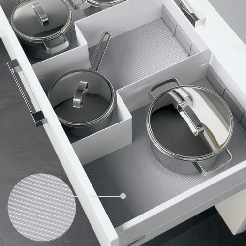Miniatura 3 de Revestimiento para estantes, forro antideslizante para gabinete, lavable a prueba de aceite para armario de cocina, estantes, refrigerador