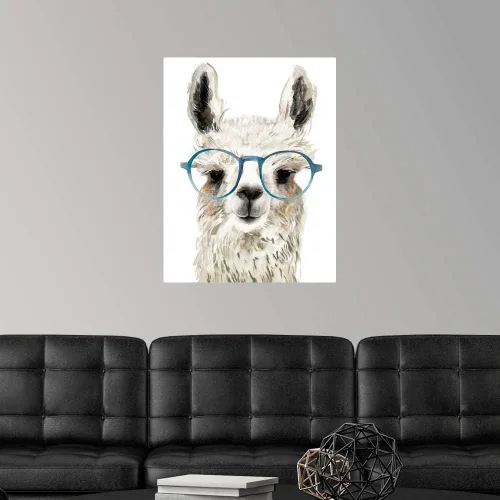 Miniatura 3 de CANVAS ON DEMAND Vinilo decorativo Hip Llama II, obra de arte infantil