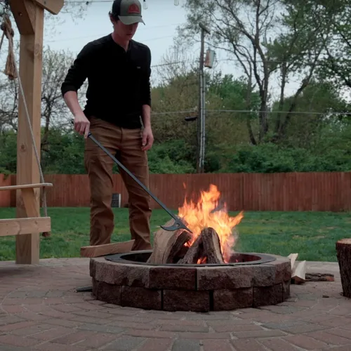 Miniatura 3 de Pinzas para leña de 40 pulgadas, juego de agarre de leña y tenedor para fuego, gran herramienta para hoguera al aire libre/en interiores, barbacoa