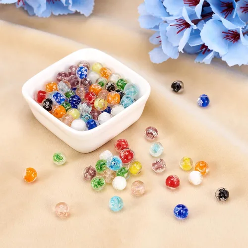 Miniatura 7 de Craftdady - Cuentas de vidrio soplado 2-2 colores mezclados