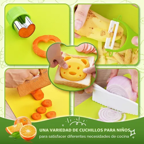 Miniatura 6 de Herramientas de Cocina Montessori para Niños Pequeños - 21 Piezas Juegos de Cocina para Niños Real - Juego de Cocina Montessori para Niños Pequeños