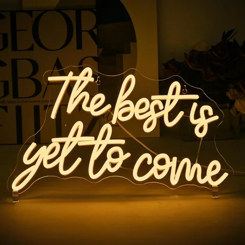 Miniatura 19 de Letrero de neón con texto en inglés «Where The Magic Happens», luz LED blanca cálida para decoración de pared, letras alimentadas por USB, luz