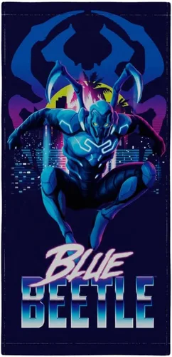 Franco - Toalla para niños de Blue Beetle, de algodón súper suave para baño/piscina/playa, 58 x 28 pulgadas, (Producto oficial con licencia) de