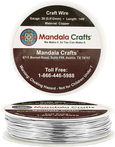 Miniatura 27 de Mandala Crafts Alambre de cobre puro calibre 18 para hacer joyas, envolver, esculpir y electroculturar jardinería – 3.3 x 5 yardas surtido