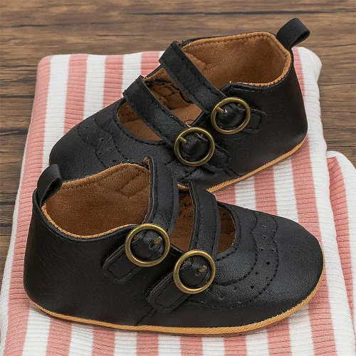 Miniatura 4 de Meckior - Zapatos bajos y livianos para bebés estilo Mary Jane con suela suave y lazo decorativo para vestidos de princesa o bodas para niñas que