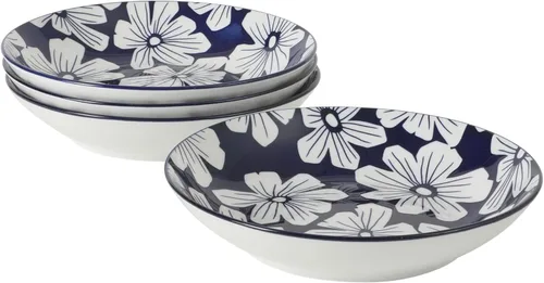 Miniatura 9 de Gibson Home Zen Buffet - Tazones de ensalada de porcelana de 41 onzas resistentes a los arañazos y a los arañazos, 4 unidades, gran capacidad, aptos
