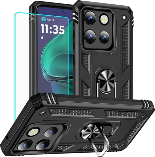 Miniatura 19 de Yiakeng Funda para Moto G Stylus 5G 2023, Motorola G Stylus 5G 2023 con protector de pantalla HD, fundas protectoras de grado militar con anillo