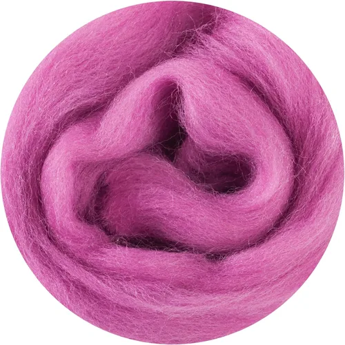 Miniatura 172 de 24 tipos de lana rosa, 4.23 oz (120 g), adecuado para fieltro húmedo y fieltro de aguja de telas hiladas de lana. Un paquete de prueba está Tonos