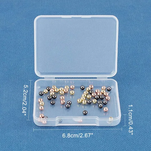 Miniatura 7 de SUPERFINDINGS 60 cuentas de tapón de 0.157 pulgadas (0.157 in), cuentas redondas de goma, 3 colores, cuentas deslizantes, inserto, tapón de goma