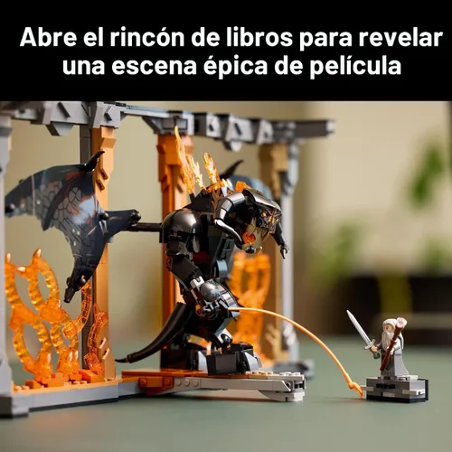Miniatura 5 de LEGO Icons The Lord of the Rings: Balrog Book Nook Kit - Kit de construcción de manualidades DIY para adultos, 18+ - Minifigura coleccionable