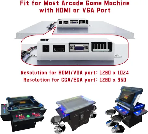 Miniatura 4 de UNICO Monitor de la arcada de 26 pulgadas, monitor del juego del LCD del ratio 4:3 para la máquina de la arcada de HDMI/VGA/CGA/EGA