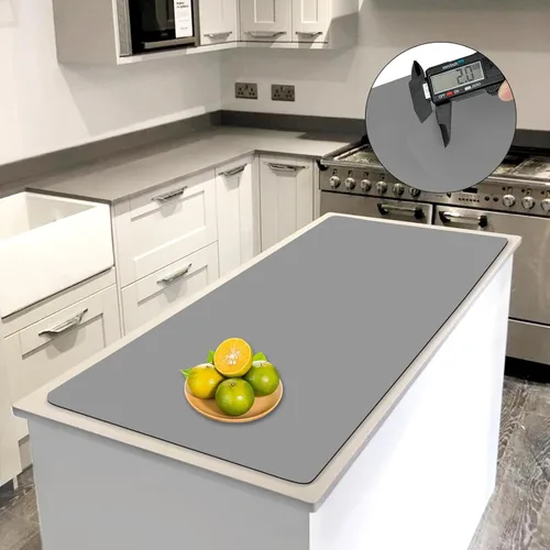 Miniatura 49 de Tapete de silicona súper grande, 120 x 24 pulgadas, tapete de silicona para encimera de cocina, tapete antideslizante resistente al calor, tapete