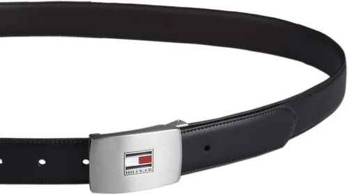 Miniatura 6 de Tommy Hilfiger Men's Leather with Two Buckles Boxed Belt Set, Black