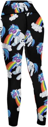 Miniatura 7 de Rainbow Vomiting Unicorn Workout Leggings for Women High Waisted Tummy Control Yoga Pants