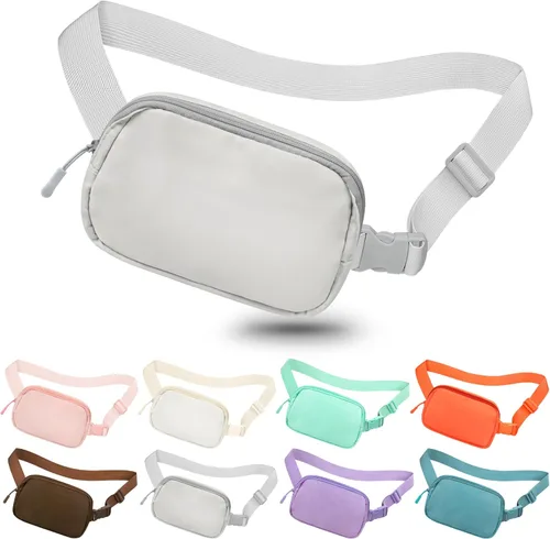 Miniatura 221 de Riñonera cruzada para mujeres y hombres, bolsa para cinturón para senderismo con correa ajustable, riñonera para correr, entrenamiento, deportes