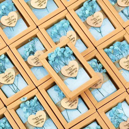 Demissle 30 piezas de mini jabón perfumado regalos de fiesta de boda, baby shower, despedida de soltera, regalos de jabón natural hecho a mano para