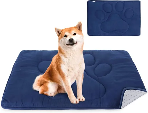 Miniatura 15 de Coldwind Almohadilla para jaula de perro (18 x 24 pulgadas), alfombrillas para dormir, transpirable, color oscuro para ocultar manchas, gris