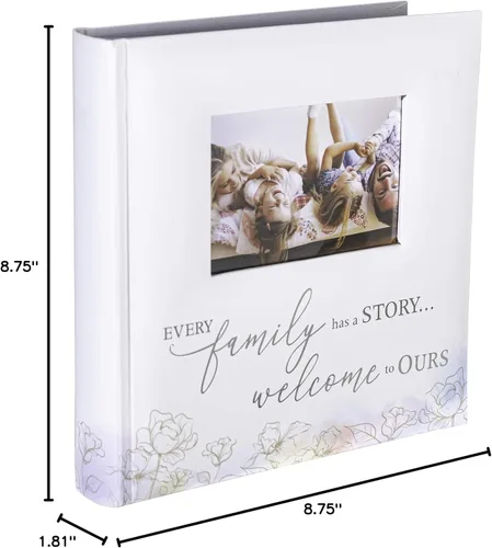 Miniatura 2 de Malden International Designs 2 Up - Álbum de fotos de 4 x 6 pulgadas con área de escritura de notas, cada familia tiene una historia, libro